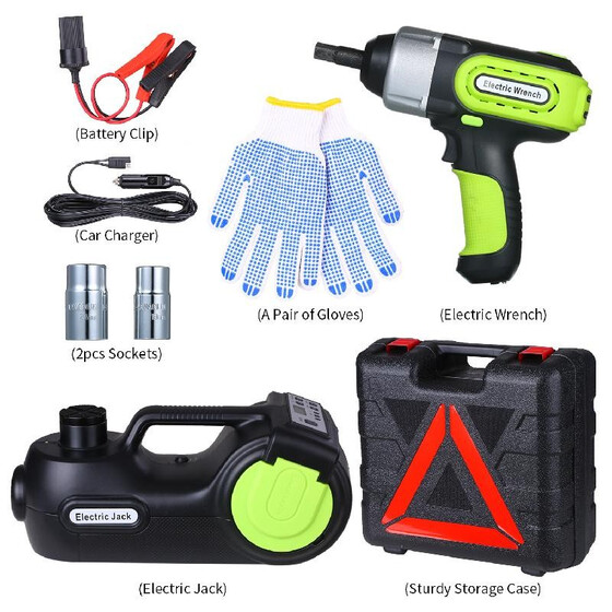 ELECTRIC HYDRAULIC JACK and Impact Wrench 3-in-1!