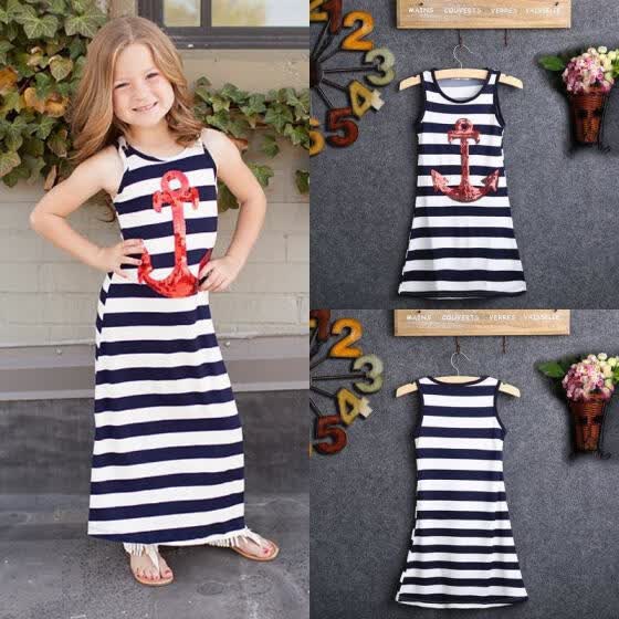 girls red summer dress