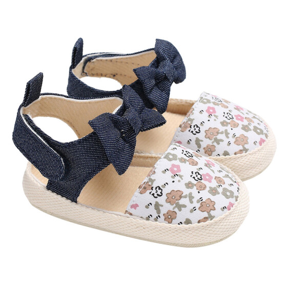 Baby Infant Girl Bowknot Soft Sole Crib Sneakers Slip On Toddler Newborn Shoes