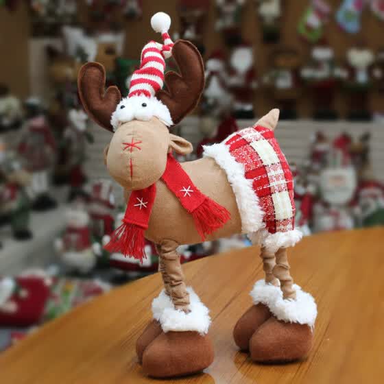 Shop Follure Handmade Christmas Plush Rustic Plaid Moose