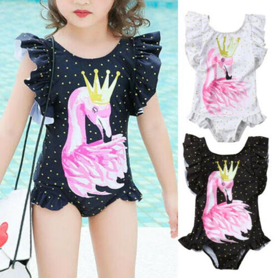 Toddler Infant Baby Girls Flamingo Kid Swimwear Swimsuit Bikini Set Bathing Suit