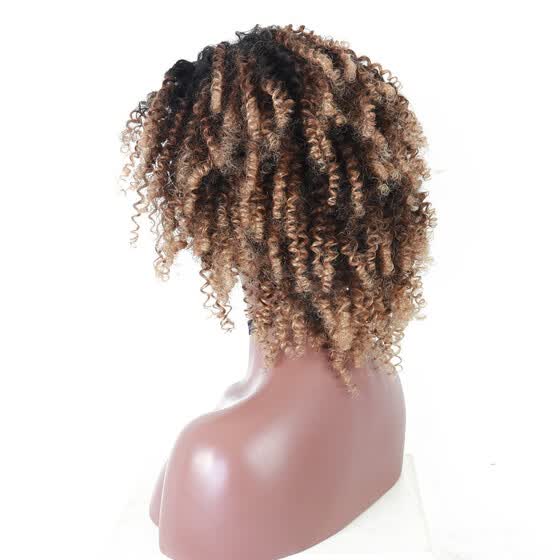 Shop Dolago Malaysian Afro Kinky Curly Wigs Colorful Ombre Lace