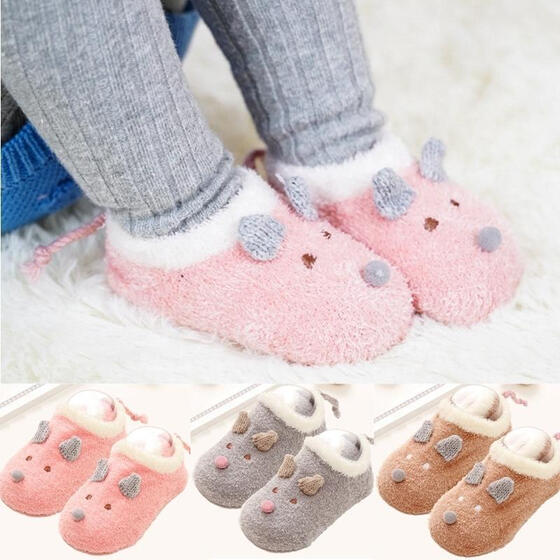 Cute Baby Girl Anti-slip Cotton Socks Infant Toddler Newborn Slipper Shoes Boots