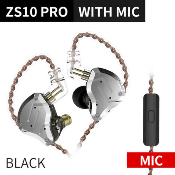Shop Kz Zs10 Pro In Ear Sports Earphones 4ba 1dd Noise Reducting