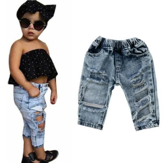 infant girl ripped jeans