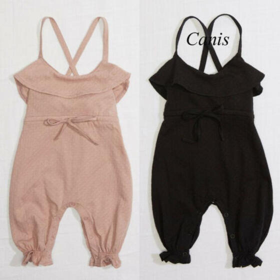 US Cute Toddler Baby Girl Summer Solid Romper Bodysuit Jumpsuit Outfits Sunsuit