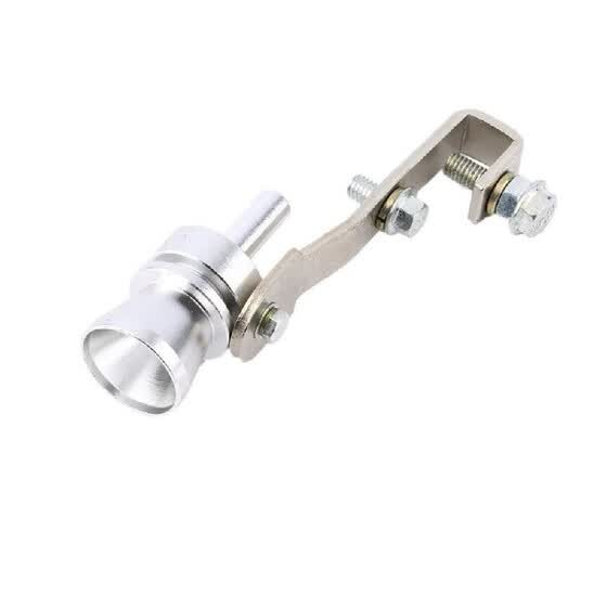 KKmoon Turbo Sound Whistle Exhaust Exhaust Valve Aluminium Silver 11 x 3 cm L