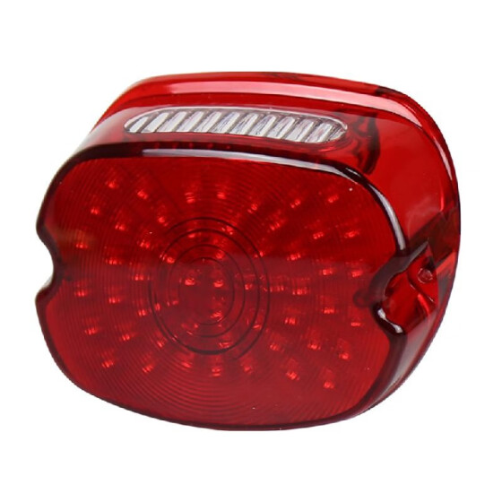 Universal Motorcycle Tail Trunk Box w/ Red LED Taillight Brake/Turn Signal Light
