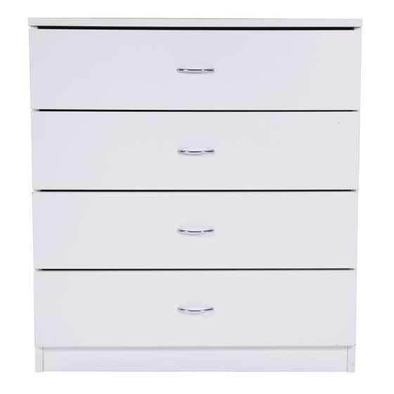 Shop Ubesgoo 4 Drawer Dresser Pure White With Metal Handles