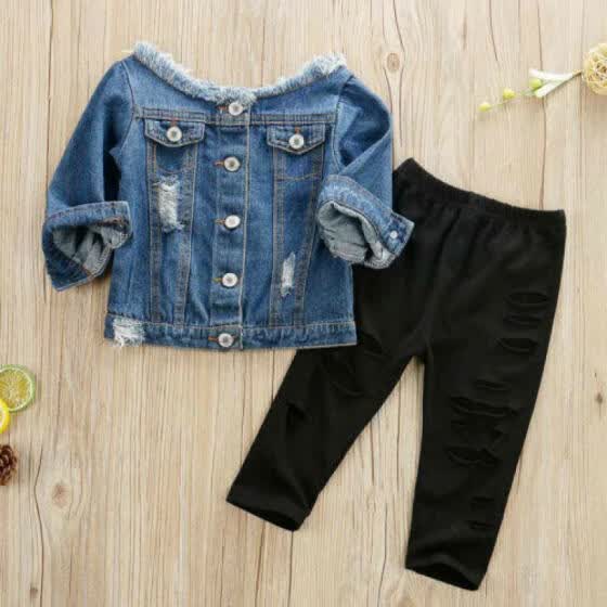 baby girl denim vest