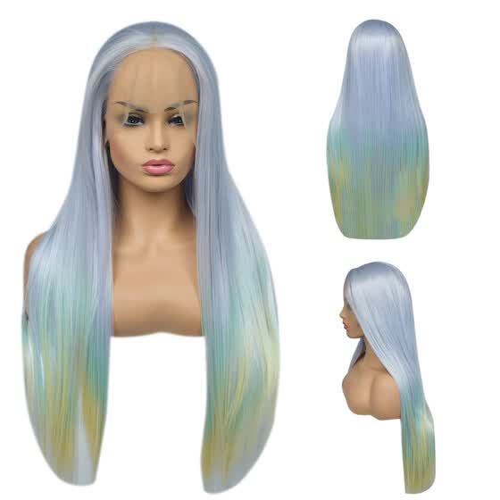 Shop Follure Gradient Straight Wig Lace Wigs Women Cosplay