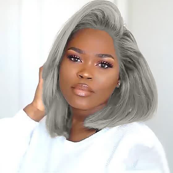 Shop Europe And The United States Wigs Female Gray Fashion Short