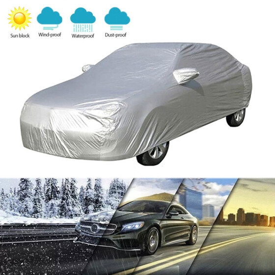 Universal Car Cover Waterproof Sun UV Snow Dust Rain Resistant Scratch Protector