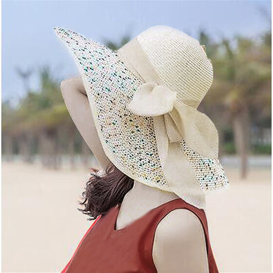 Colorful Floppy Wide Brim Straw Hat