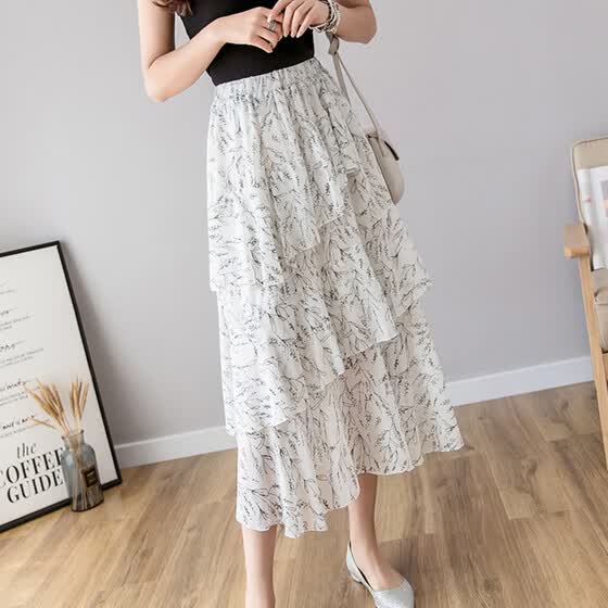 Shop Sexy Women Fashion High Waist Frills Skirt For Women Broken