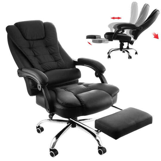 Shop Vevor Executive Office Chair With Footrest Pu Leather High Back Reclining Office Chair Adjustable Reclining Computer Chair Online From Best Home Office Furniture On Jd Com Global Site Joybuy Com