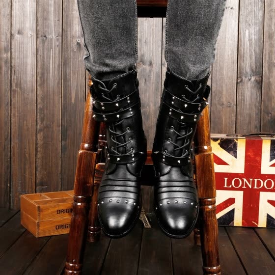 Shop Men's leather jackboots Online from Best Men's Boots on JD.com ...