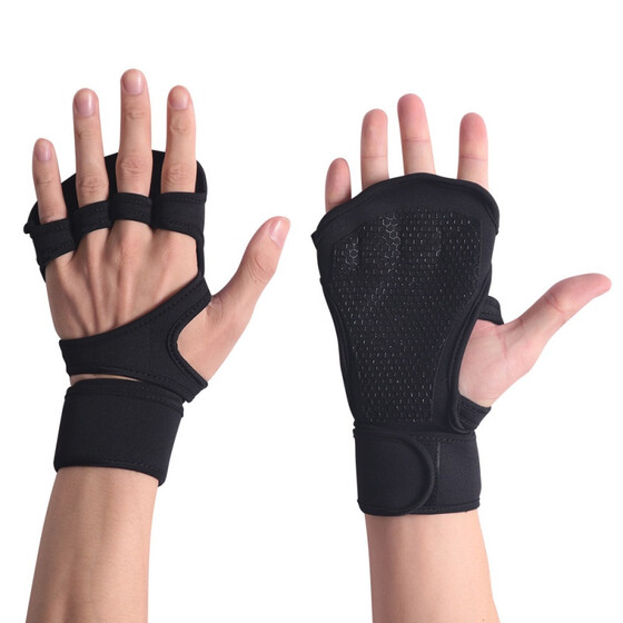 US Women Cycling Gloves Anti-slip Half Finger Sports Fitness Gym Training Gloves