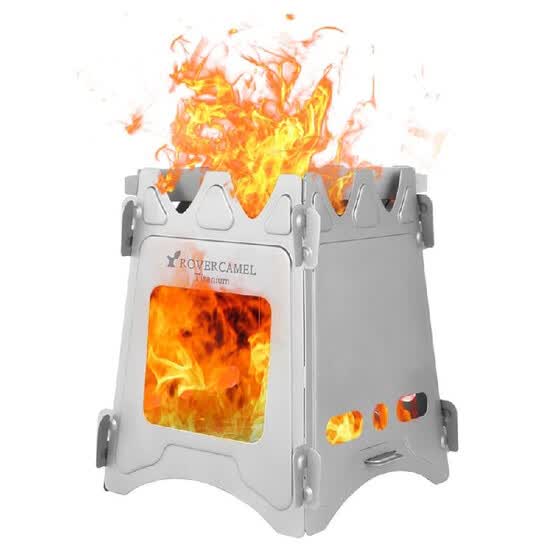 Shop Camping Wood Stove Portable Folding Lightweight Titanium Wood