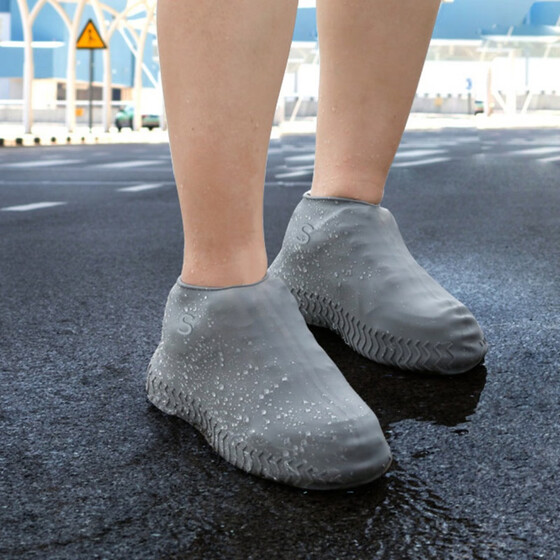 Unisex Rain Shoes Anti-Slip Reusable Waterproof Protector Silicone shoe cover US