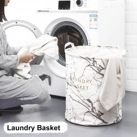 Shop Foldable Dirty Laundry Basket Organizer For Bathroom Marble Printed Waterproof Home Laundry Storage Bag Laundry Baskets Online From Best Furniture And Decor On Jd Com Global Site Joybuy Com