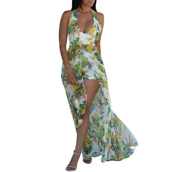 green floral sundress