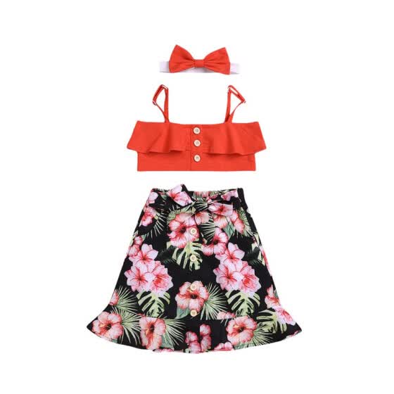 three piece girl dress