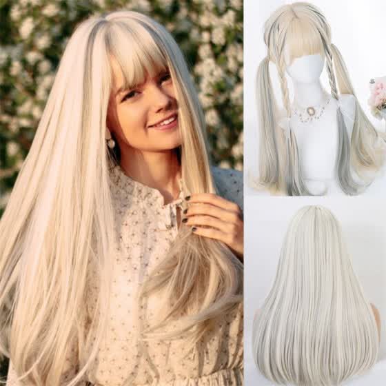 white hair wig