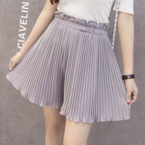 pleated shorts womens