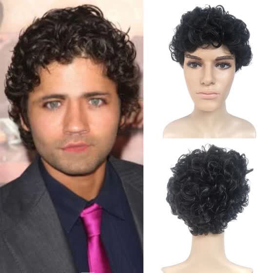 Shop Fashion Man Black Short Cruly Men S Wig Party Wig Handsome