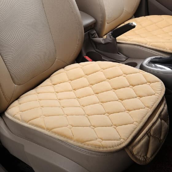Winter Universal Plush Keep Warm Anti Slip Car Seat Lattice Cushion Cover Protector Mat