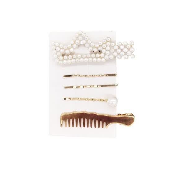 Shop Fashion Girls Hair Clips Cute Cartoon Shape Pearl Design Hair