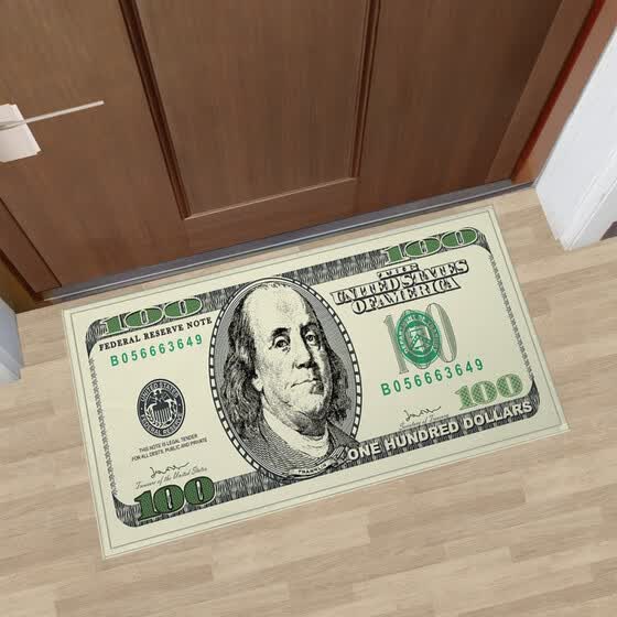 One Hundred Dollar 100 Bill Print Area Rug With Non Slip - Area Rugs Non Slip Backing One Hundred Dollar 100 Bill Print Area Rug With Non Slip - Area Rugs Non Slip Backing