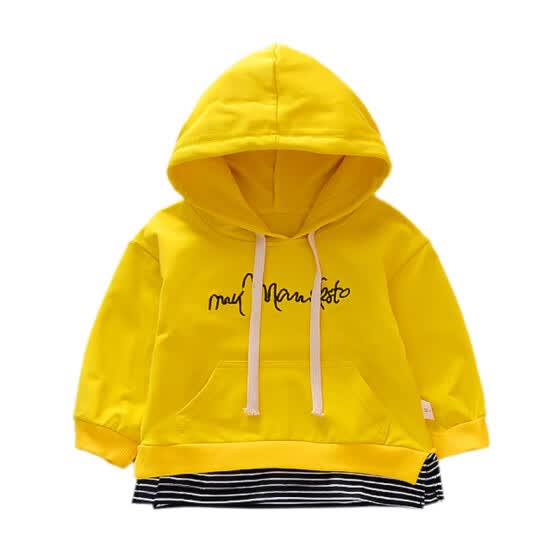 letter striped hoodie