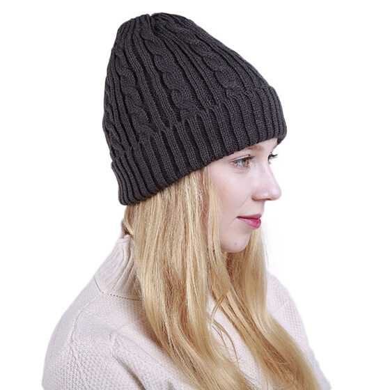 Baby Girl Winter Hat Knitted Cap Comfy Trendy Solid Acrylic Head Wear Beanie New