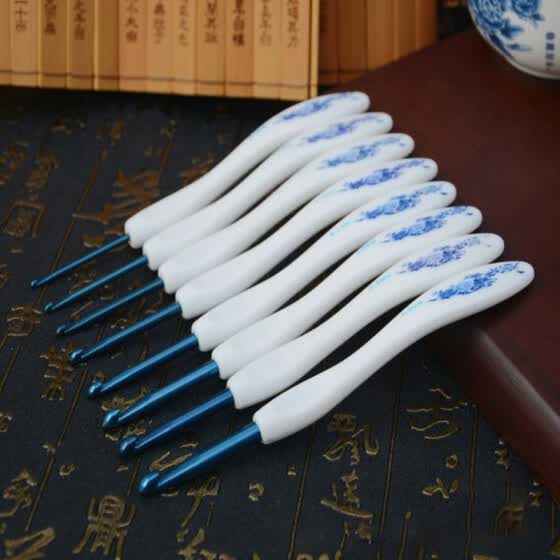 Shop 8pcs Aluminum Crochet Hooks Vintage Eastern Style Knitting Needleschinese Style Retro Floral Print Plastic Handle Knitting Needl Online From Best Furniture And Decor On Jd Com Global Site Joybuy Com