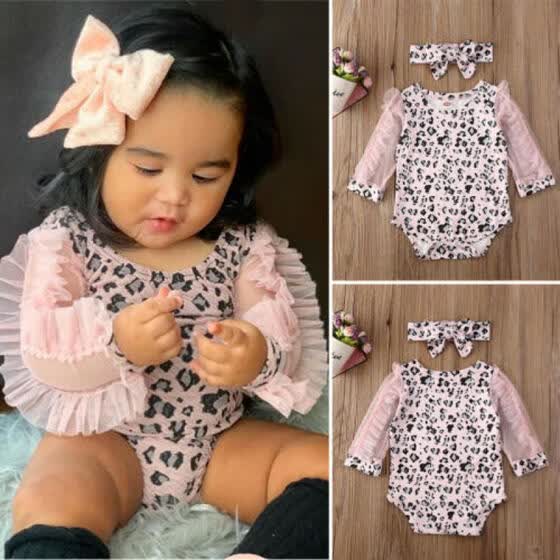 baby girl leopard romper