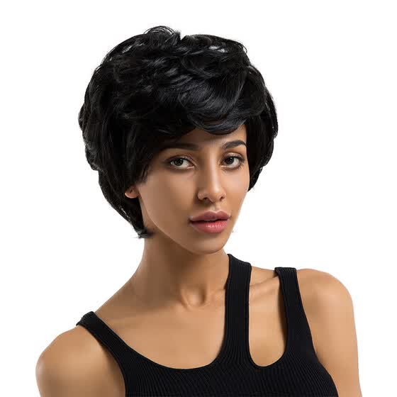 Shop Women Ladies Real Natural Short Straight Hair Wigs Cosplay