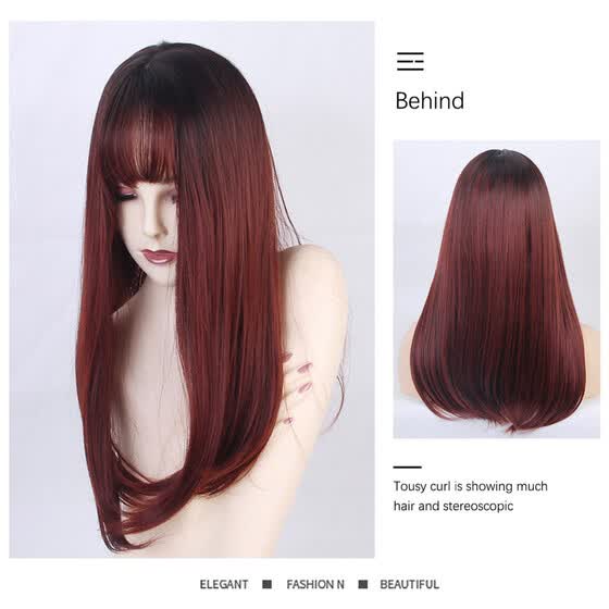 Shop High Quality Sexy Fashion Mixed Colour Long Straight Wig