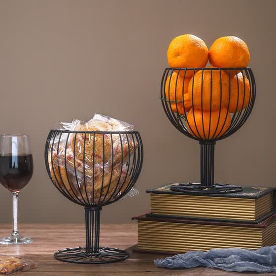 Shop Wine Cup Shape Decorative Metal Wire Fruit Basket Vegetable