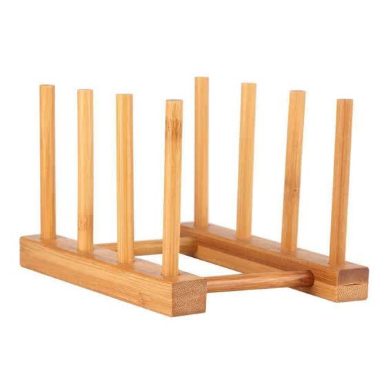 Shop Bamboo Wooden Dish Rack 4 Grid Plates Bowl Cup Pot Lid Cutting Board Holder Stand Kitchen Storage Organizer Online From Best Home Storage Organization On Jd Com Global Site Joybuy Com