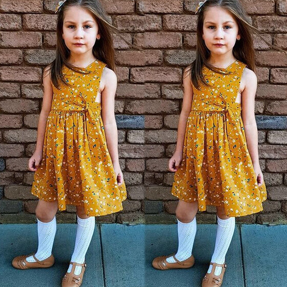 1PC Girls baby clothes kids Baby Girls summer DRESS Party daily cartoon dress