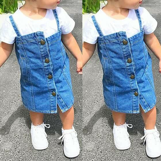 denim bib skirt