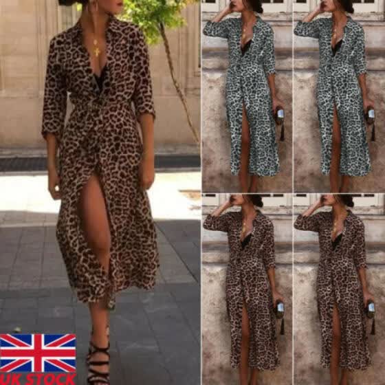 leopard print maxi dresses uk