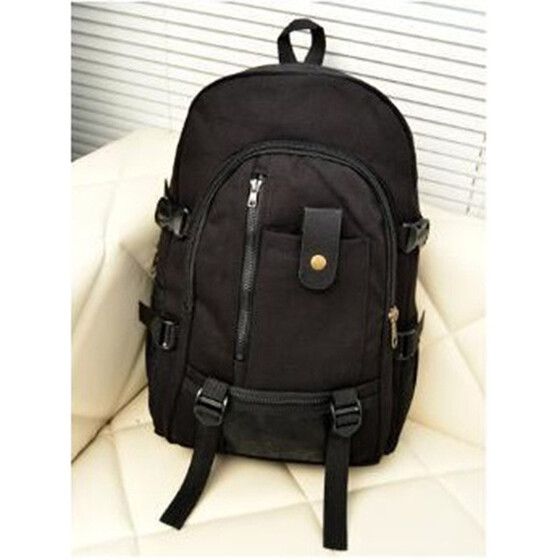 Mens Vintage Canvas Backpack Rucksack School Laptop Travel Hiking Shoulder Bag