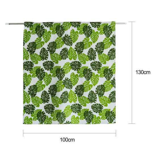 Shop European Style Short Curtain Half Blackout Printed Green Big
