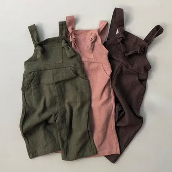 baby boy linen overalls