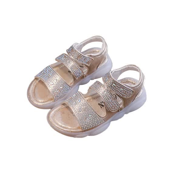 Shop Baby Toddler Anti Slip Rhinestone Design Sandals Summer Girls