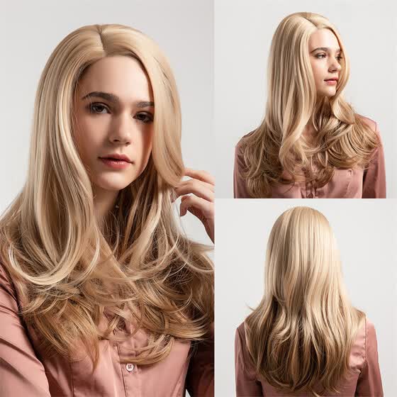 Shop Synthetic Natural Wave Hair Wig Side Parting Shoulder Length