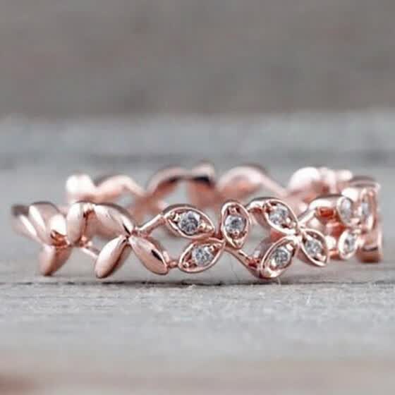 Shop Natural Diamond Wedding White Rose Yellow Gold Rose Gold
